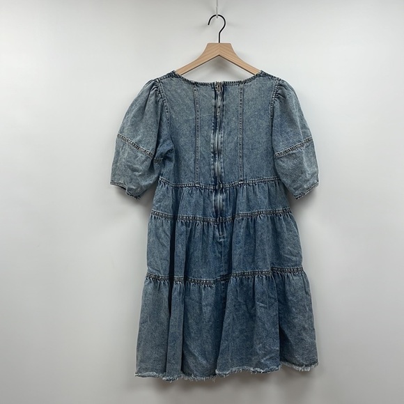 Anthropologie Blue Denim Mini Dress - Picture 6 of 9